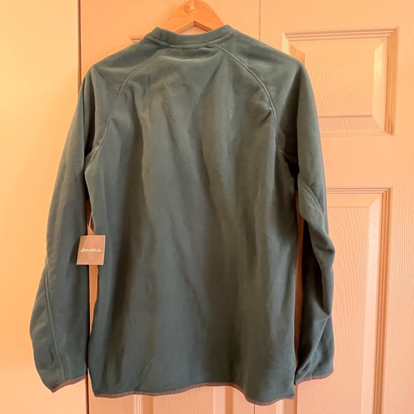 Men’s Eddie Bauer Green Fleece Pullover - Picture 3 of 3